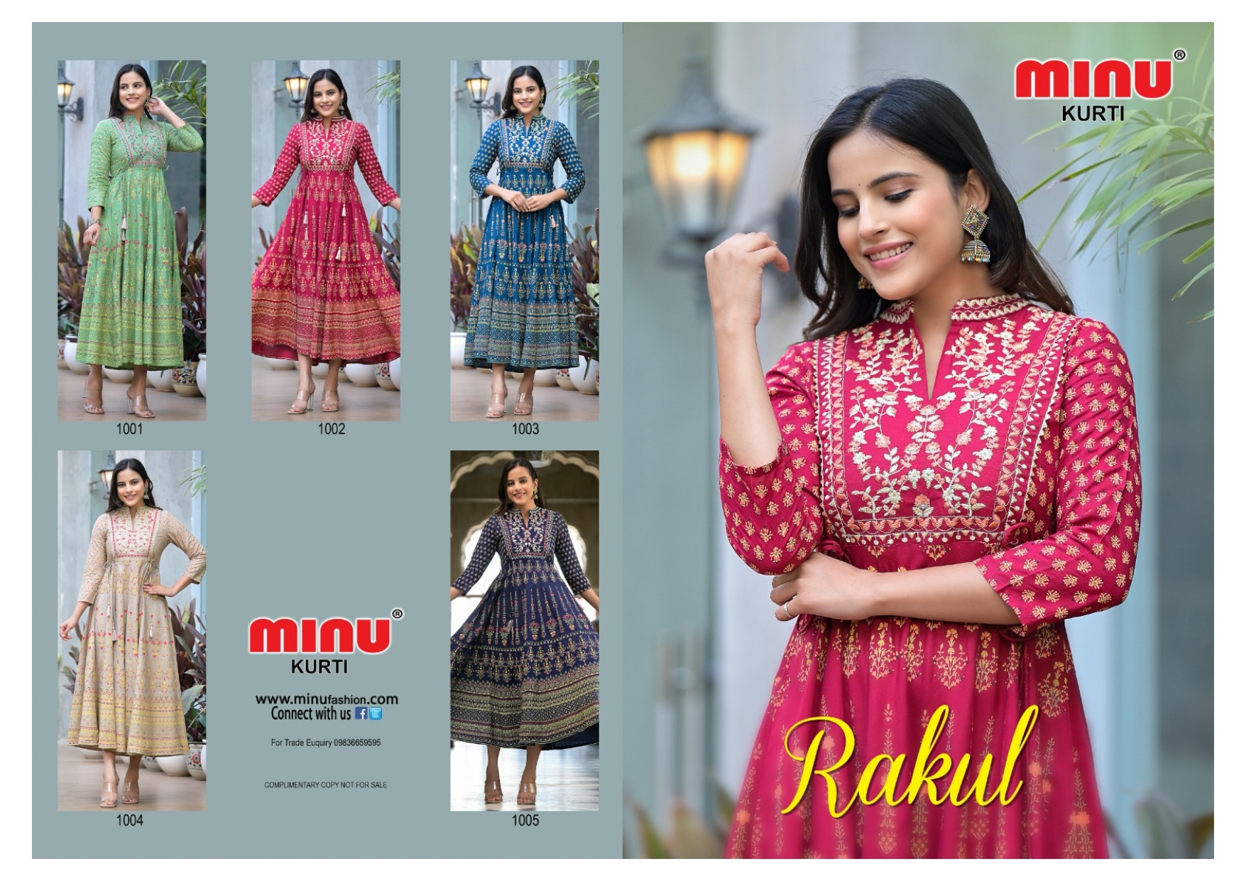 Multi Rakul Ethnic Fancy Kurti