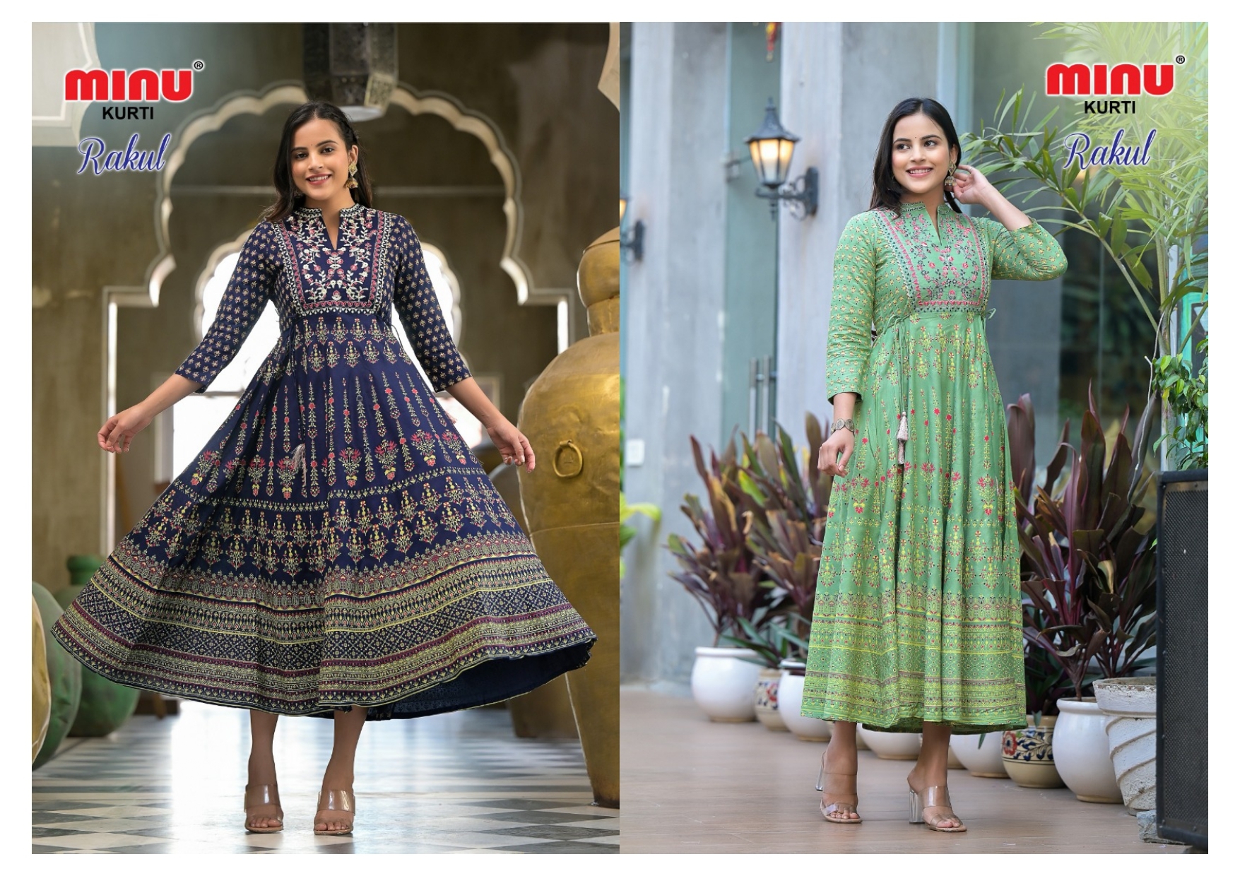 Multi Rakul Ethnic Fancy Kurti
