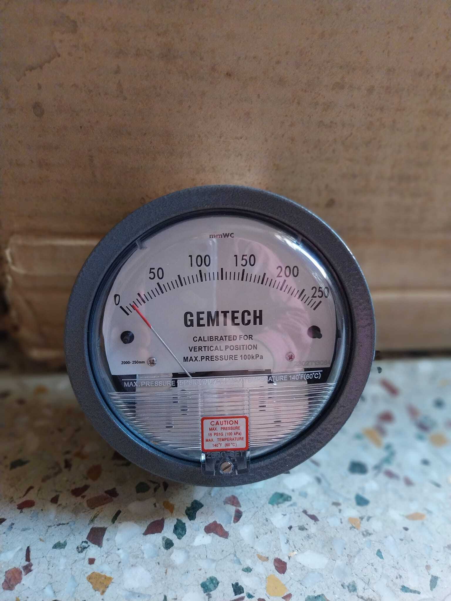 Gemtech Differential Pressure Gauge In Kalyan Maharashtra Accuracy: A 2% (-Ha Model A 1) Of Fs (A 3% (-Ha A 1.5%) On -0