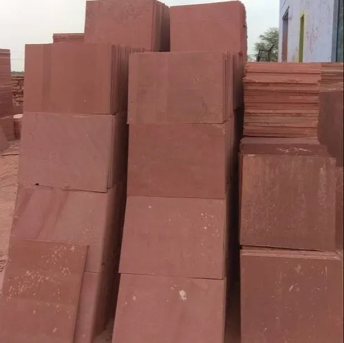 Dholpur Sandstone Slab - Customized Size, Pinkish-Brown Color, Polished Finish | Durable, Weather-Resistant, Low Maintenance