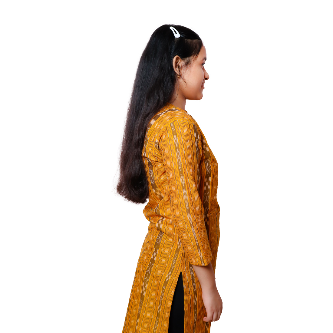 Guendicha Haat Sambalpuri Certified Handloom Women's Cotton Kurta(yellow)