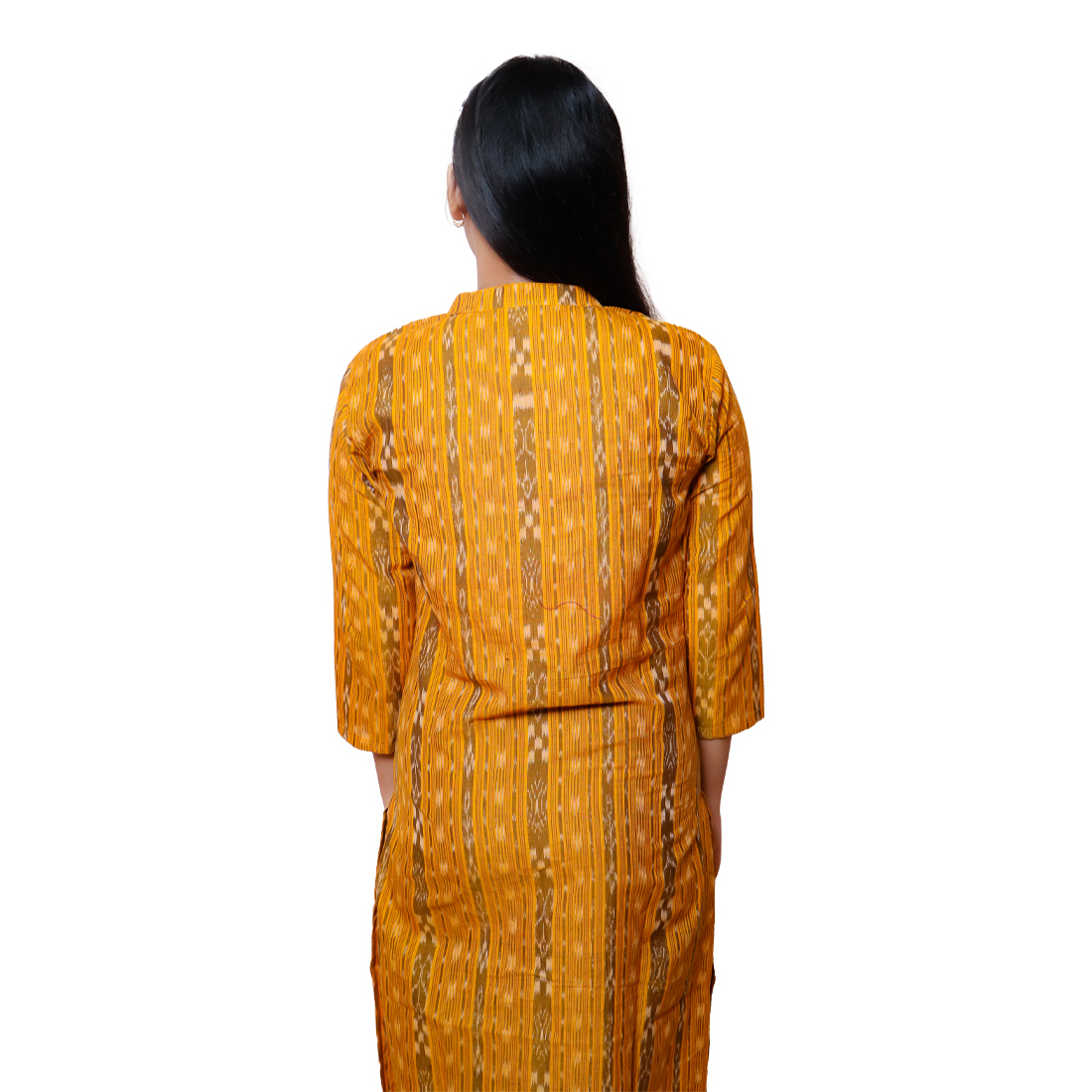 Guendicha Haat Sambalpuri Certified Handloom Women's Cotton Kurta(yellow)