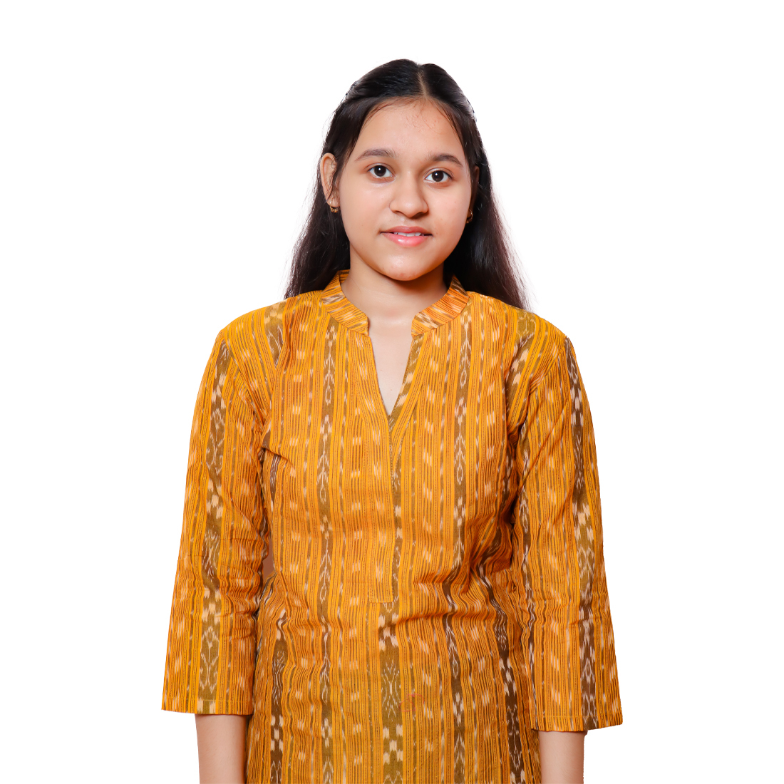 Guendicha Haat Sambalpuri Certified Handloom Women's Cotton Kurta(yellow)