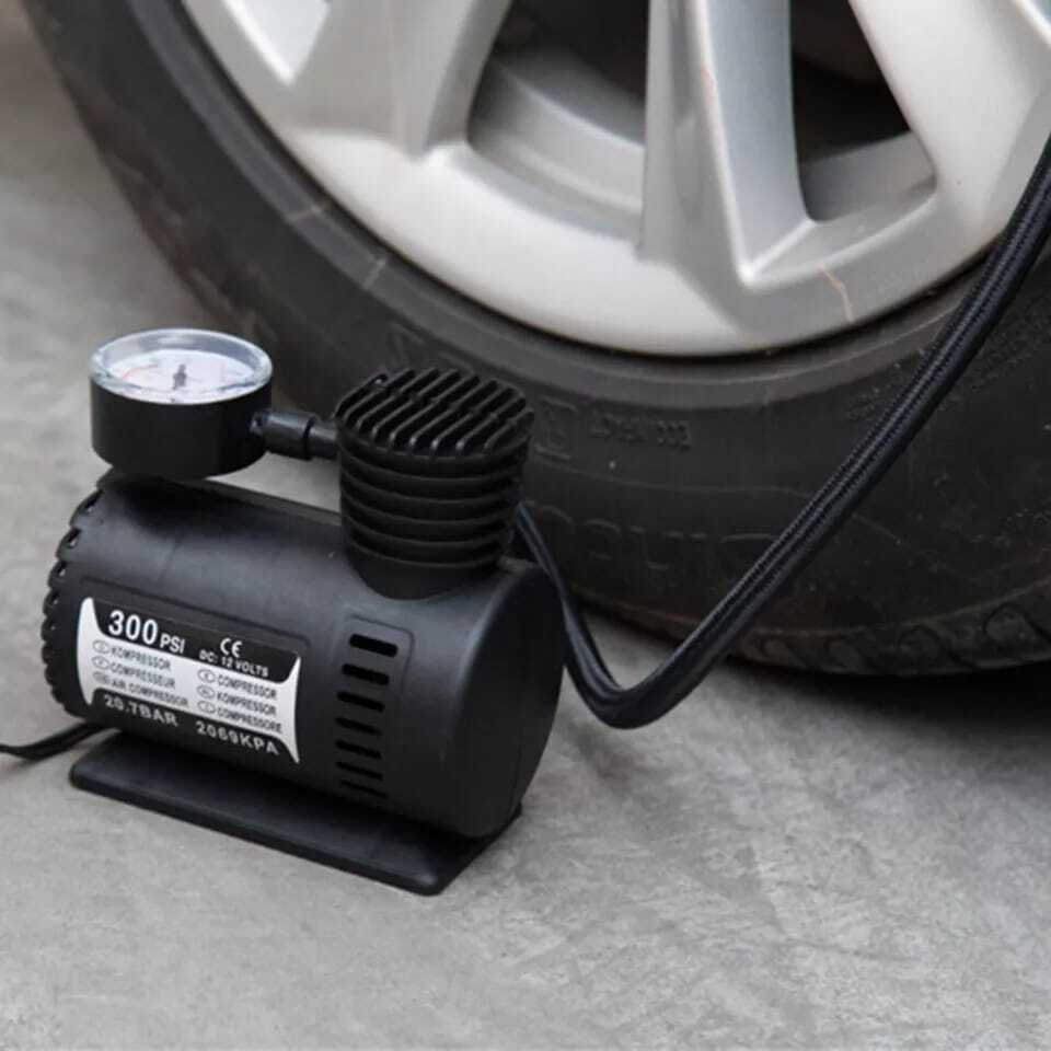 Fast Air Inflation Compressor For Automobile, Tyres, Sporting Goods (250 Psi) (0574) - Dimensions 16x8.5x12.5 Cm, Multi-color, Manual Foot Pump, 375g Weight
