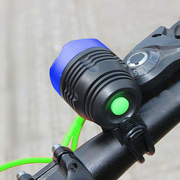 Bicycle Front Light Zoomable Led Warning Lamp Torch Headlight Safety Bike Light (0562) - Plastic, 10x5x16 Cm, Multi Color | Round Shape, 160 Grams, Bicycle Headlight / Flash Light