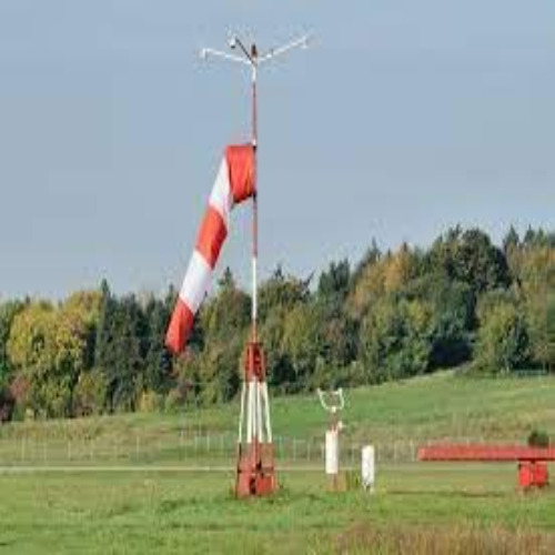 Red And White Windsock With 5 Reflective