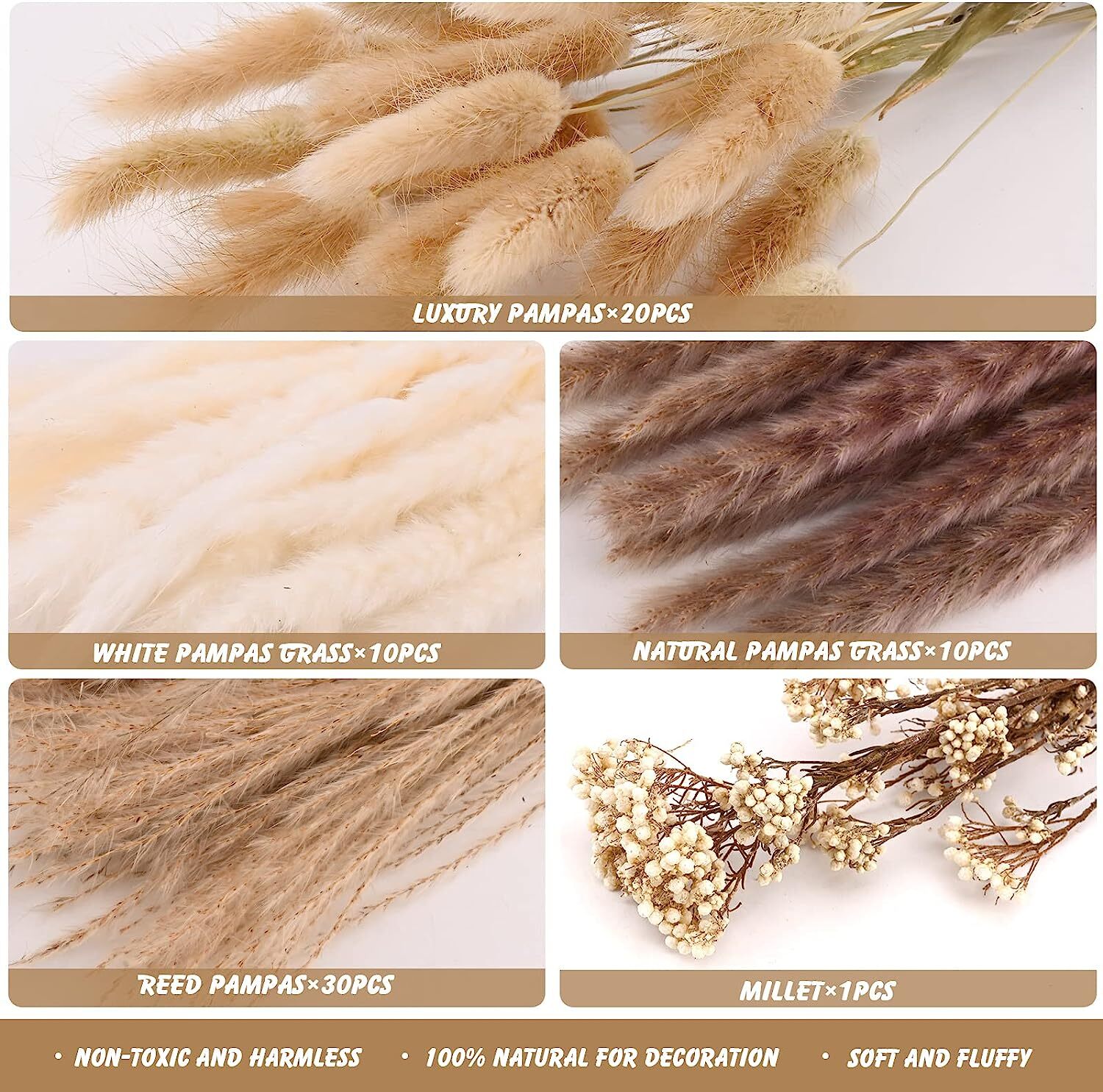 Natural Artificial Flowers Lovegrass
