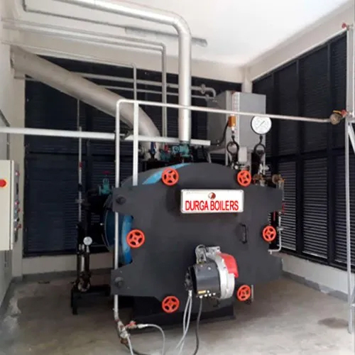Three Pass Internal Furnace Packaged Boiler - Mild Steel, Industrial Size Dimensions | Outputs Steam, Coal/Wood Fired, Blue & Black Finish