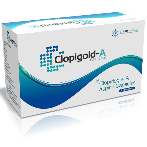 Clopidogrel And Aspirin Capsules - Antiplatelet Medication for Cardiovascular Prevention | Suitable for Adults, Store at Room Temperature, Suggested Dosage