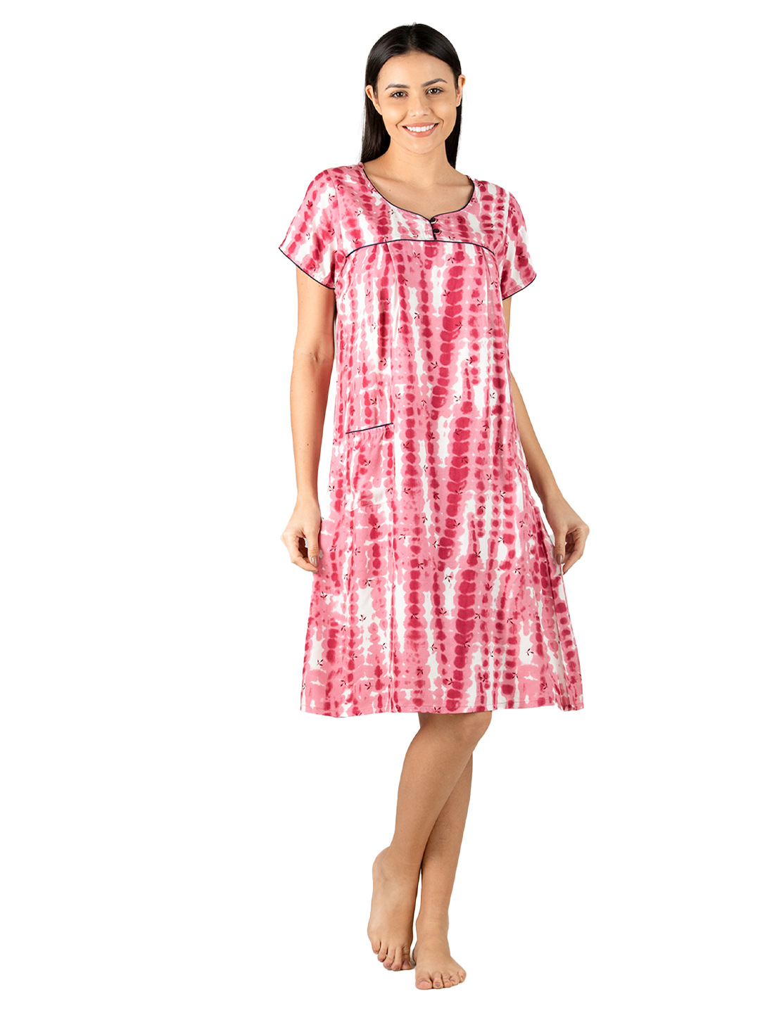 Ladies Short Nighty - Material: Cotton