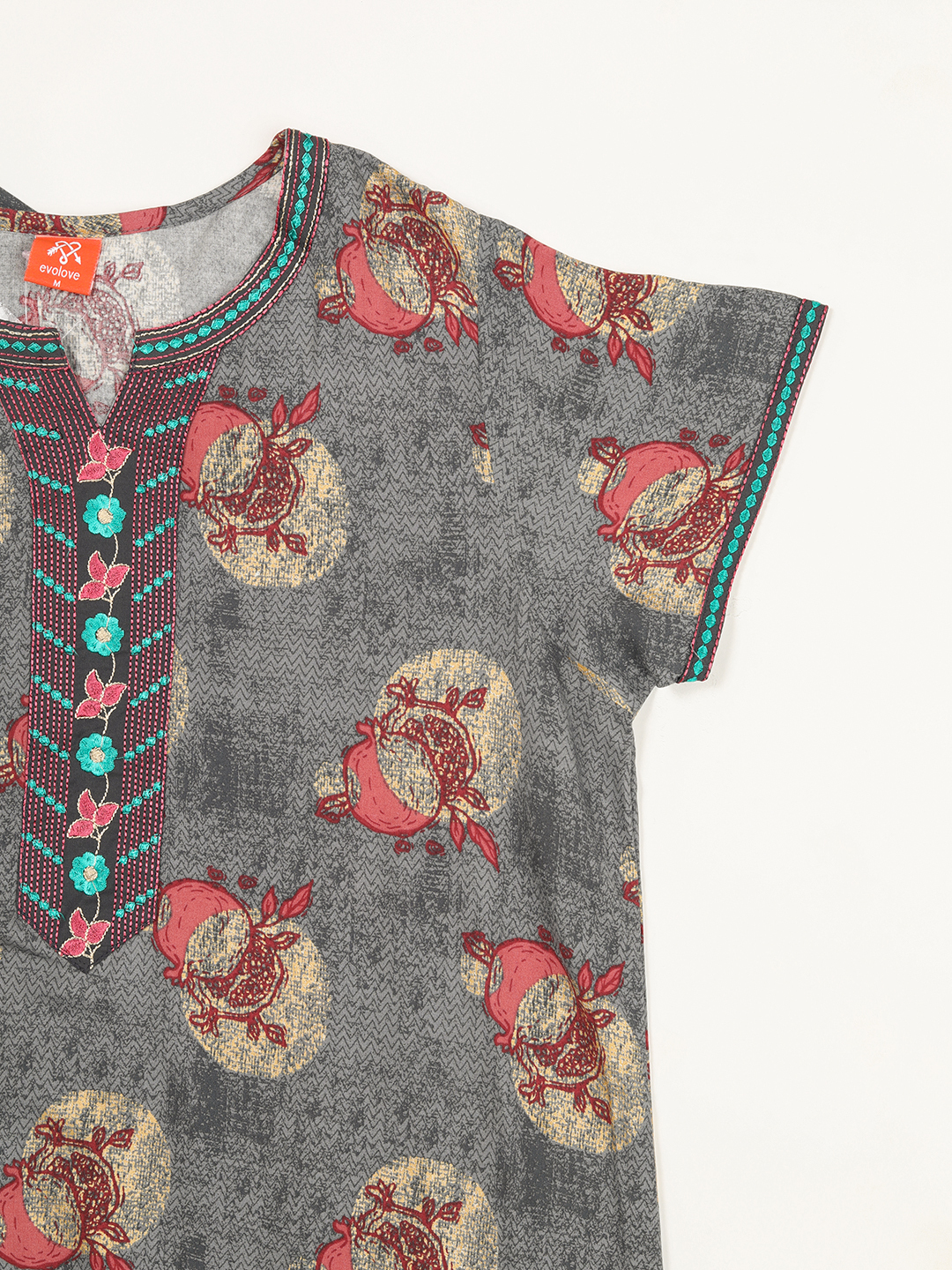 Woman Nighty Short - Cotton Printed Material | Full Sleeves Elegant Nightwear