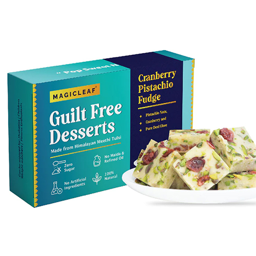 Cranberry Pistachio Fudge - Solid, Sweet Flavor, Eggless | Creamy Texture With Tart Cranberries, Chocolate Chips, And Crunchy Pistachios