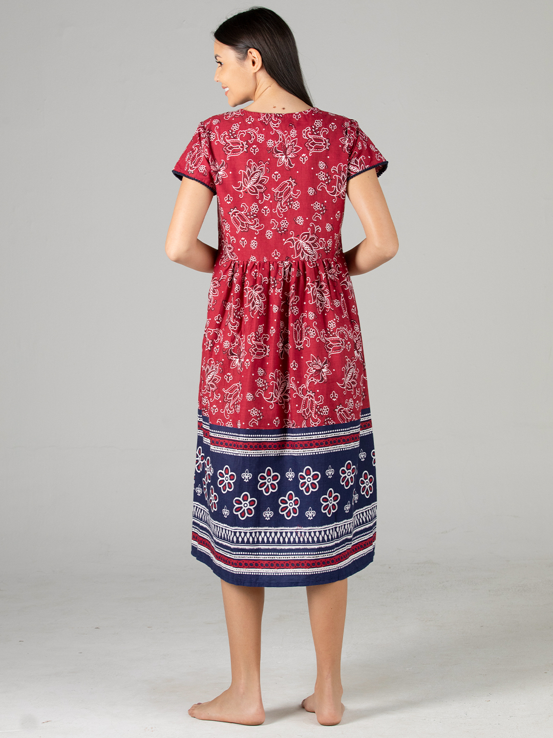 Ankle Lenght Nighty - Material: Cotton