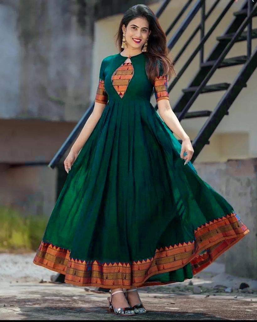 Super Hit Beautiful Gown - Cotton Maxi, Purple Color , Comfortable Fabric, Durable Material, Elegant Design, Stylish Fit, Versatile Style