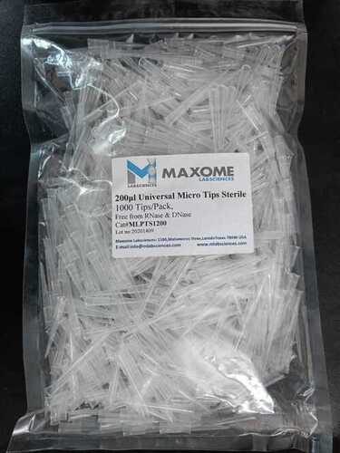 पारदर्शी माइक्रो पिपेट टिप्स