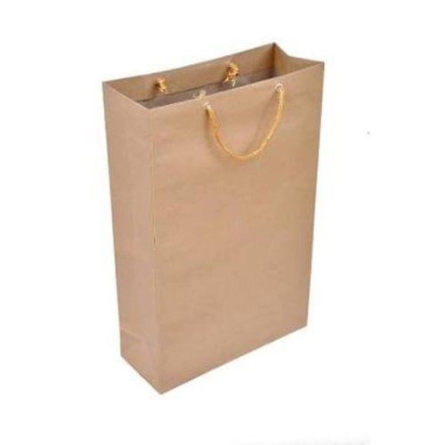 Brown Paper Bag - Coated Paper, Customized Size with Embossing and Flexiloop Handle