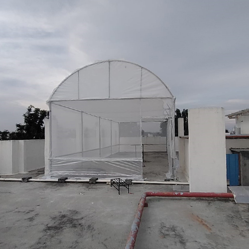 Tunnel Type Polyhouse - Film Cover, Large Size | Plastic Frame For Optimal Growth