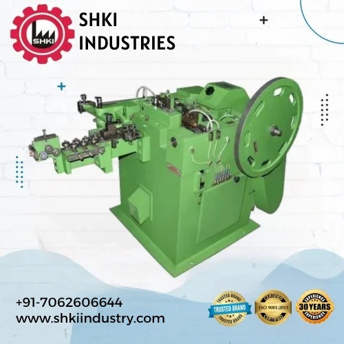 5 Hp Wire Nail Making Machine - Color: Blue & White