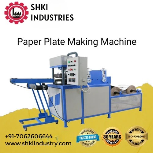 3 In 1 Slipper And Scrubber Packing And Paper Plate Making Machine - Color: Blue