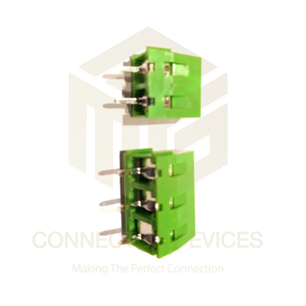 Xy127v Pcb Mount Terminal Block - Pvc Material, 5mm Pitch, 2 & 3 Pin Options, Green Color, 26-14awg Wire Range, 300v Voltage | Industrial Application
