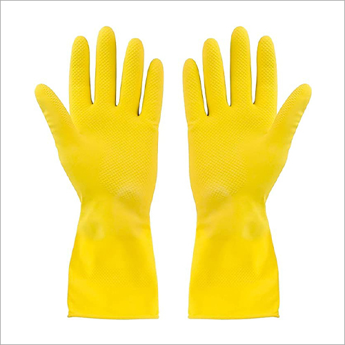 Yellow Pehel International Household Rubber Gloves