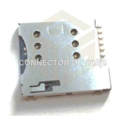 6 Pin Micro Sim Card Holder - Metal Housing, Standard Size | Black Pvc Color, Copper Alloy Contacts, -40c To +85c Temperature Range, 30v Ac Power Supply
