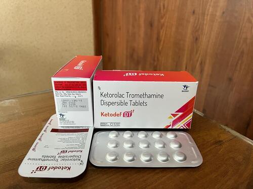 Ketodef-DT Tablet - Ketorolac Tromethamine 10 mg, Dispersible Tablets for Short-Term Mild to Extreme Pain Relief, Reduces Discomfort, Swelling, and Fever, Suitable for Adults and Women