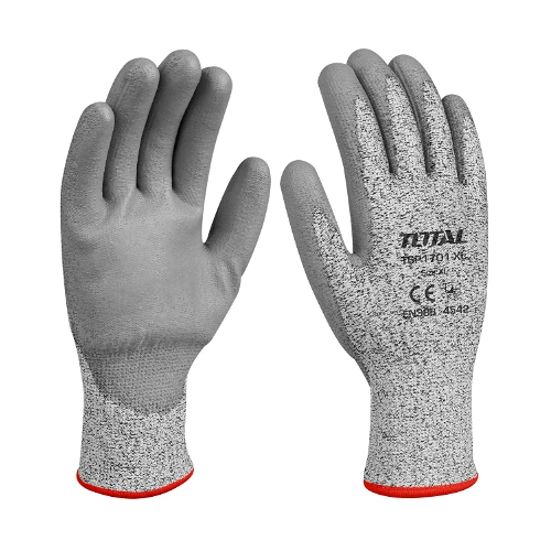 Cut-Resistance Gloves - PU Material, Unisex Green Color | 1-Year Warranty, Reusable, Safety for Industrial & Commercial Use