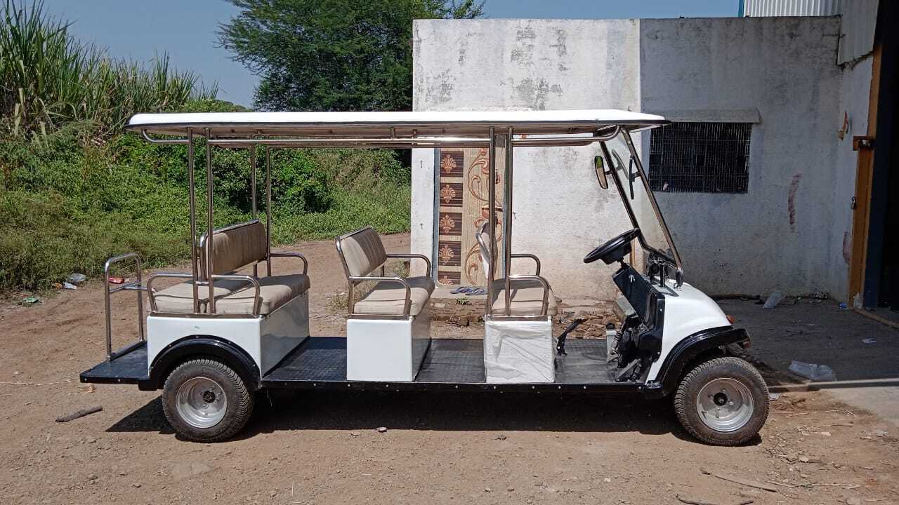 6 Seater Golf Cart - Frp, 800 Kg Capacity, White Color, Electric, Automatic Gearbox | Compact Design, Advanced Safety Features, Low Maintenance Costs