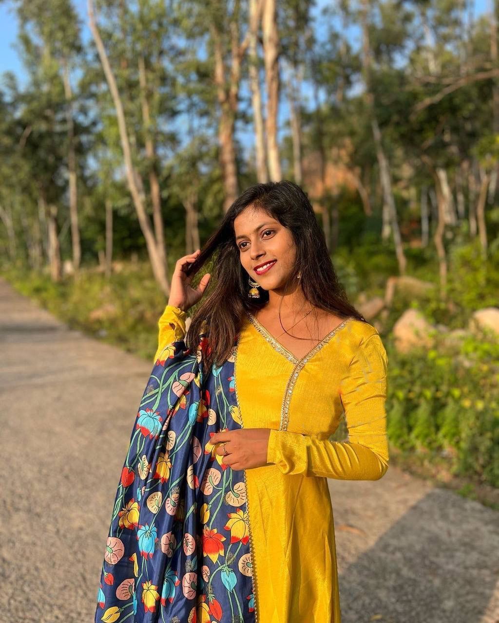 Yellow Silk Gown