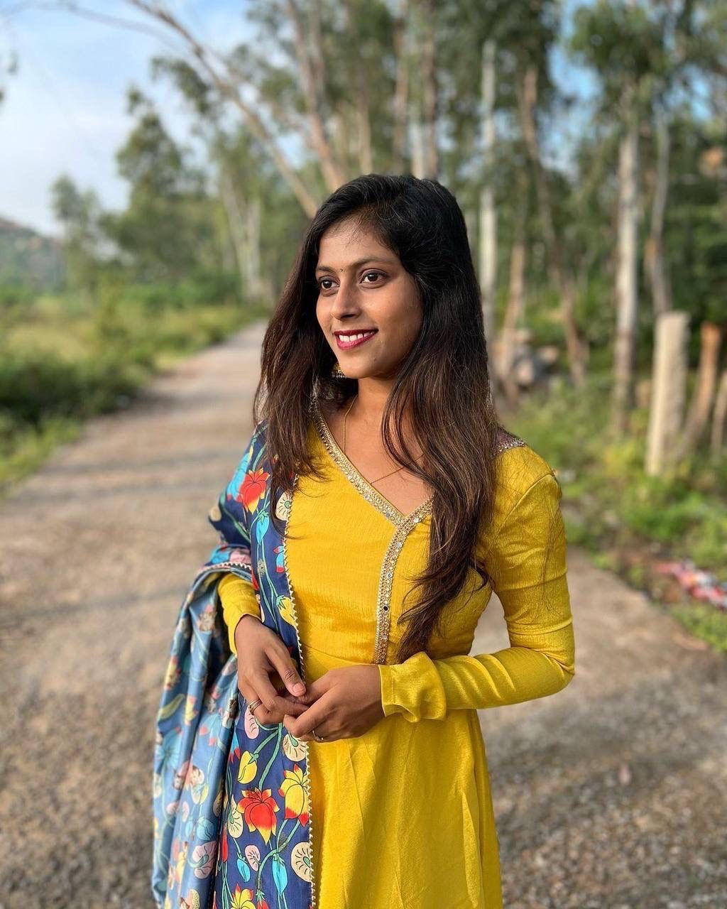 Yellow Silk Gown