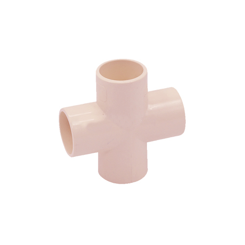 Cpvc Cross Tee - 3/4 Inch, 30 X 8 Mm & 25 X 8 Mm Sizes | Male Connection, Plastic Material, White Color