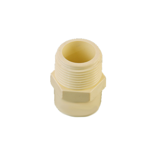 Cpvc Male Thread Adapter - Plastic Material, White Color | Durable And Lightweight Design