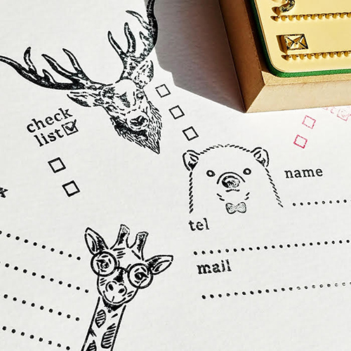 Wooden Time Note Wood Stamp