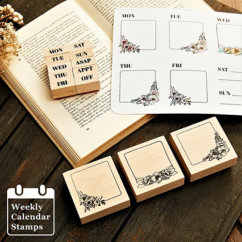 Wooden Time Note Wood Stamp