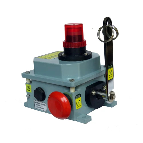 रीसेट बटन के साथ पुल कॉर्ड स्विच आवेदन: आपातकालीन स्थिति में कन्वेयर स्टॉपिंग