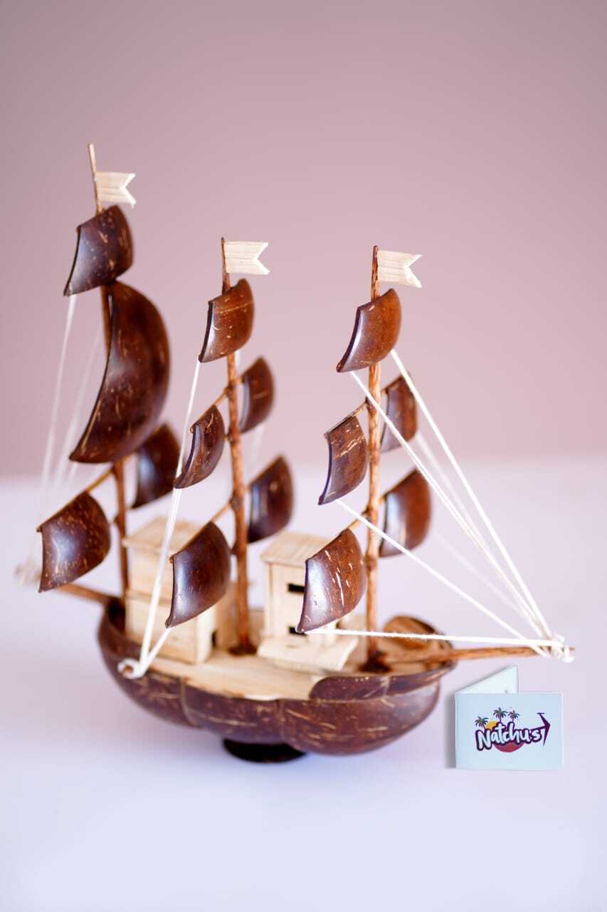 Brown Coconut Shell Yacht