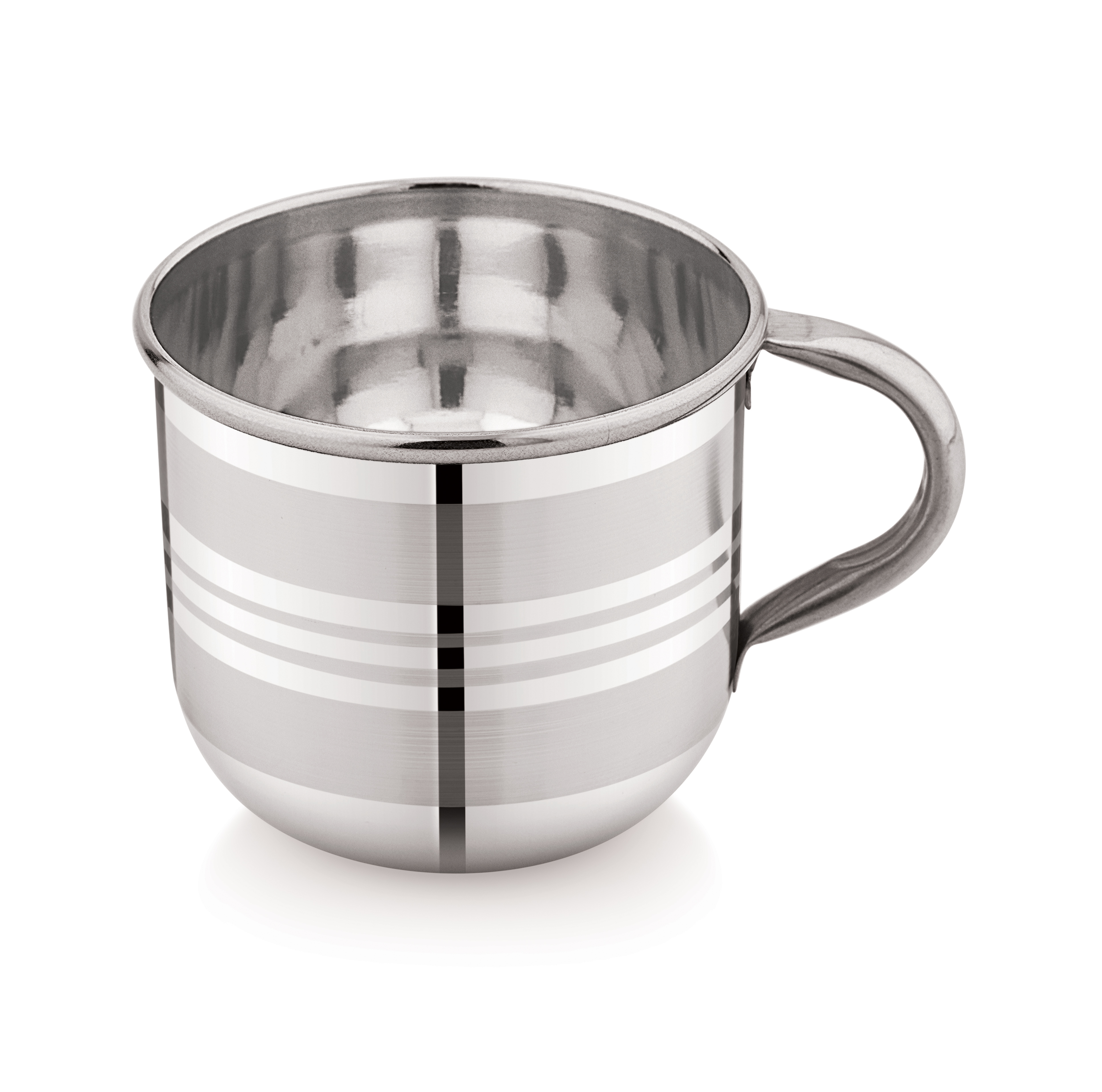 Silver Stainless Steel Single Wall Tea Cup