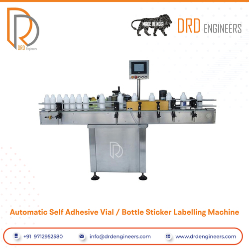 Automatic Sticker Labelling Machine - Stainless Steel, 1500x800x1200 mm, Silver Color, Up To 200 Bottles/Min, Precision ±1 mm, PLC Control System, Servo Drive