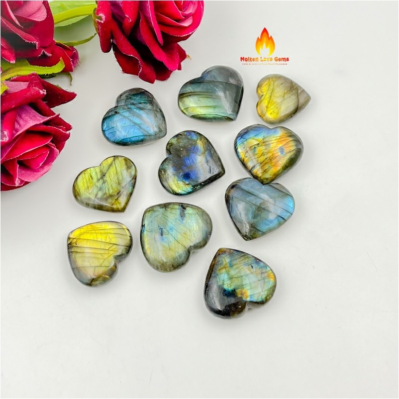 Labradorite Hearts Grade: Top