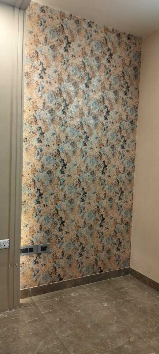 Customize Wallpaper - Vinyl Material, Customizable Dimensions , Modern Floral Green Design With Matte Finish