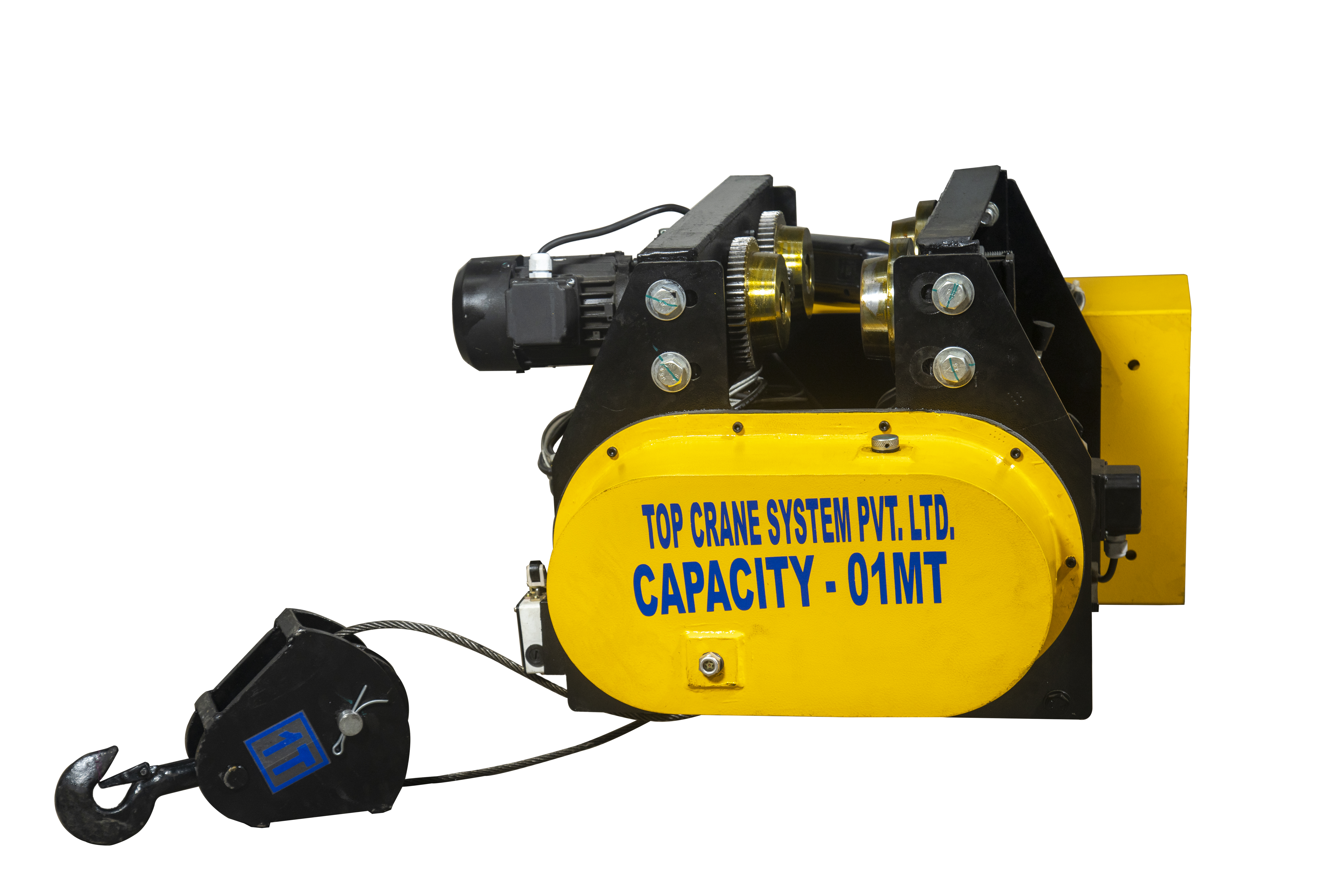 Electric Wire Rope Hoist Capacity 1 Ton With 10 Meter Lifting Height