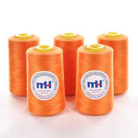 ऑरेंज 100% स्पून पॉलिएस्टर सिलाई थ्रेड