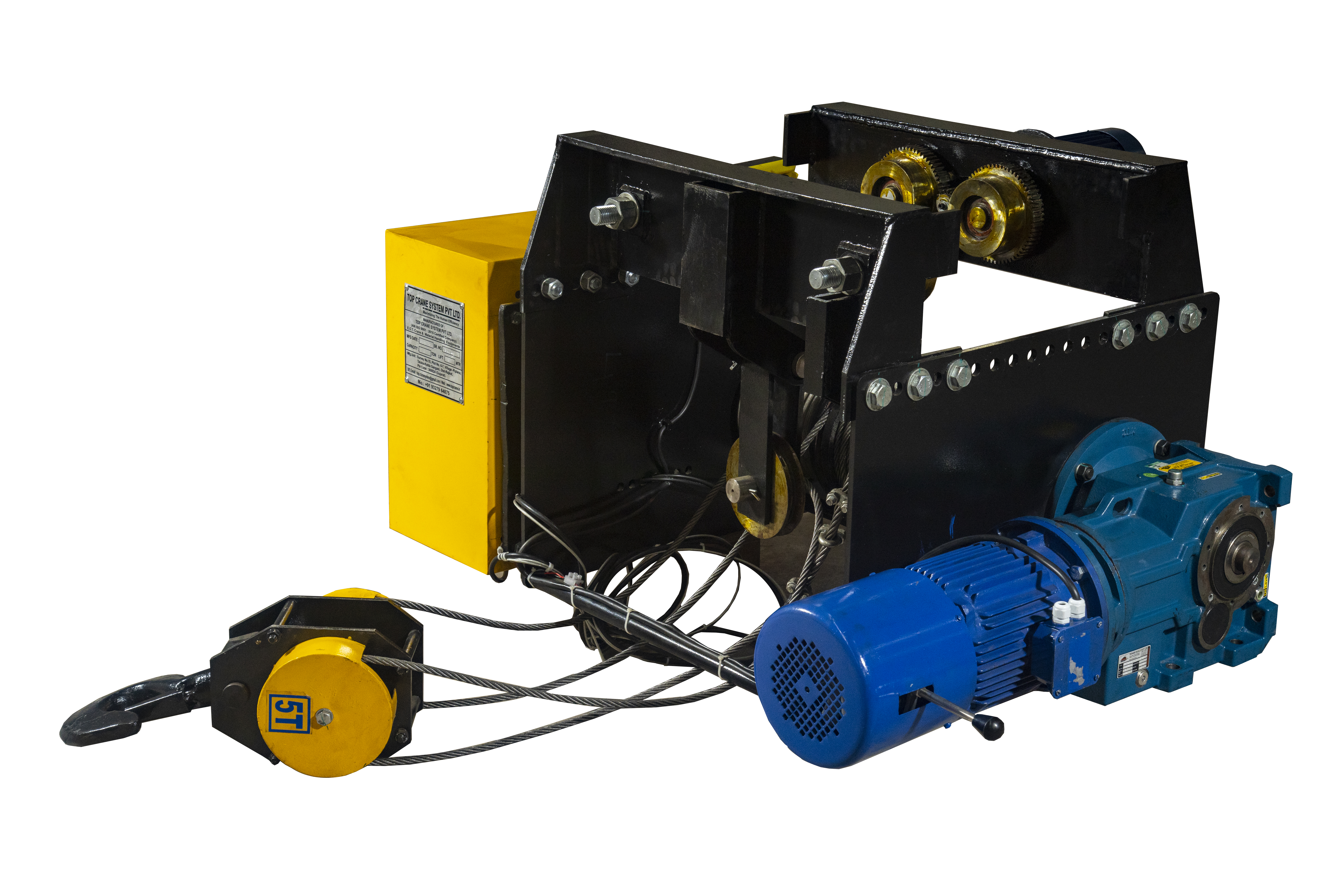 Electric Wire Rope Hoist Capacity 3 Ton With 8 Meter Lifting Height