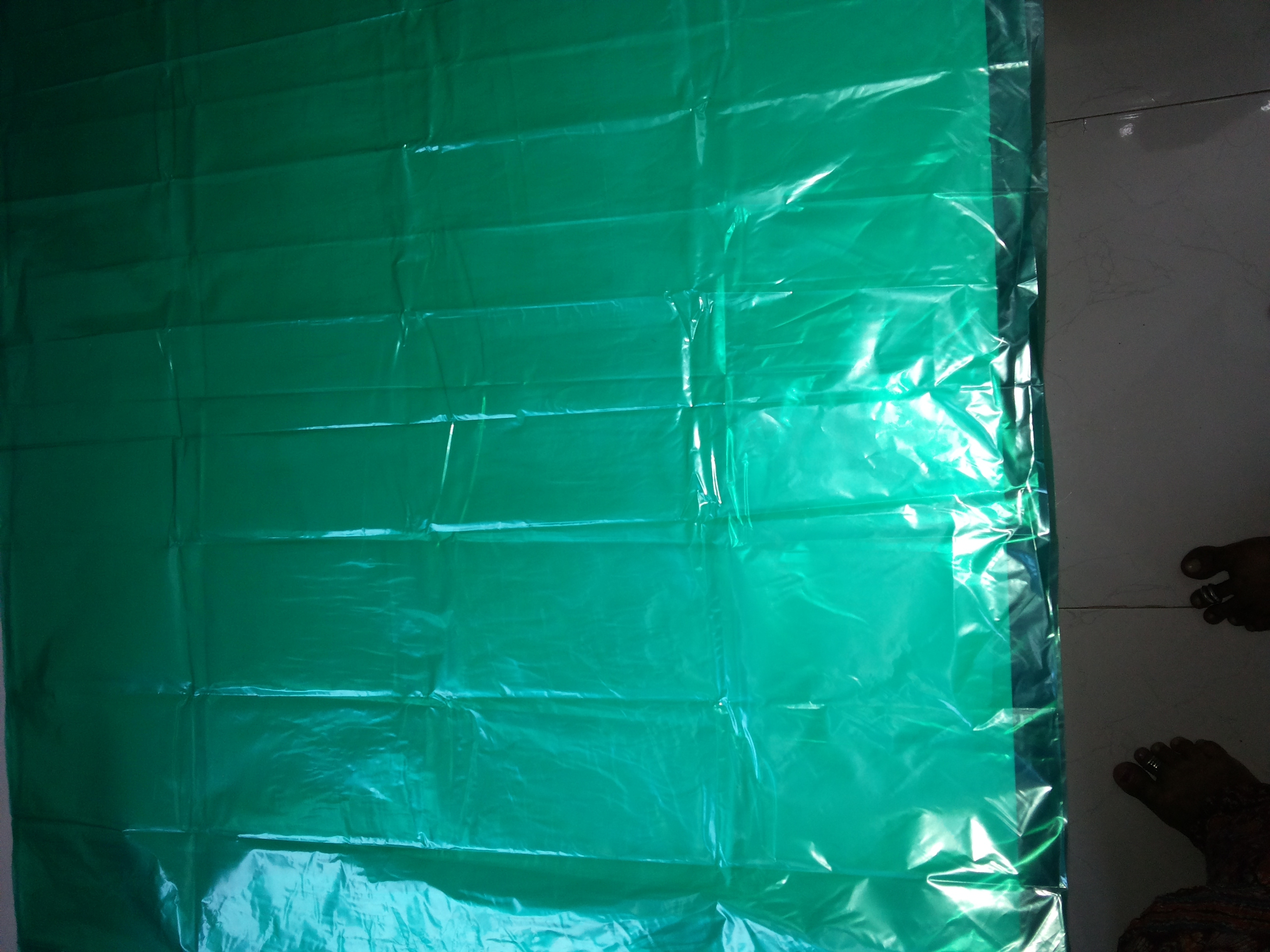 Bed Sheet - Plastic Material, Lightweight & Portable, Green Color, Mattress Protection For Babies & Adults | Ideal For Home & Travel