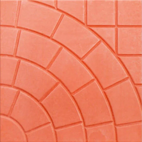 Oranges Designer Glossy Parking Chequered Tiles