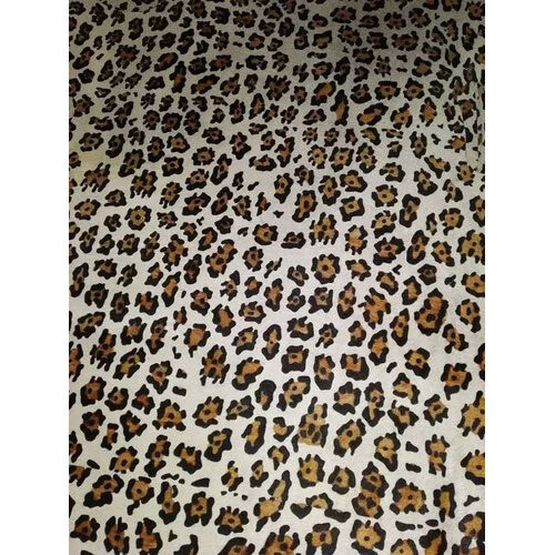 Foiled Print Hairon Leather - Hair On Leather, As Per Requirement, Brown | Suitable for Bags, Belts, and Garments
