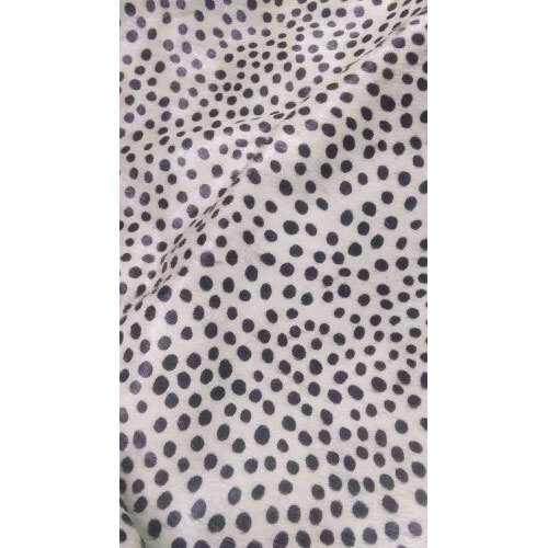 White And Black Animal Printed Finished Hairon Leather