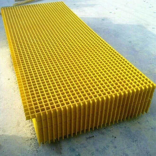 Yellow FRP Grating - Industrial Grade | Durable, Powder Coated, Various Sizes, Heavy-Duty Safety Solution