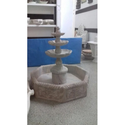 Sandstone Carving Outdoor Fountain - Pool Size: Medium